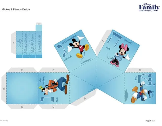 disney hanukkah merchandise activities dreidel