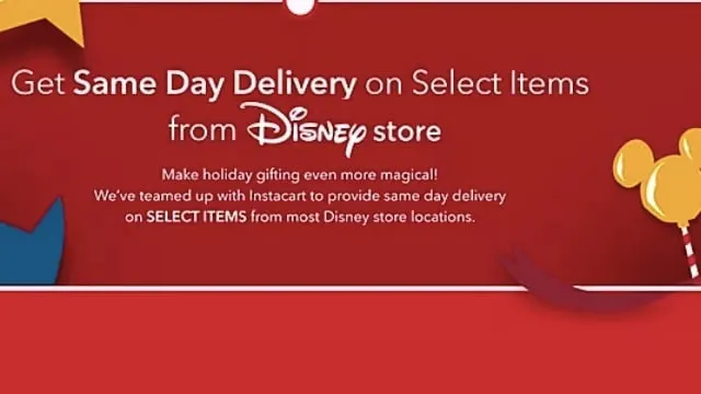 New: shopDisney Offers Same-Day Delivery on Select Disney Store Items!