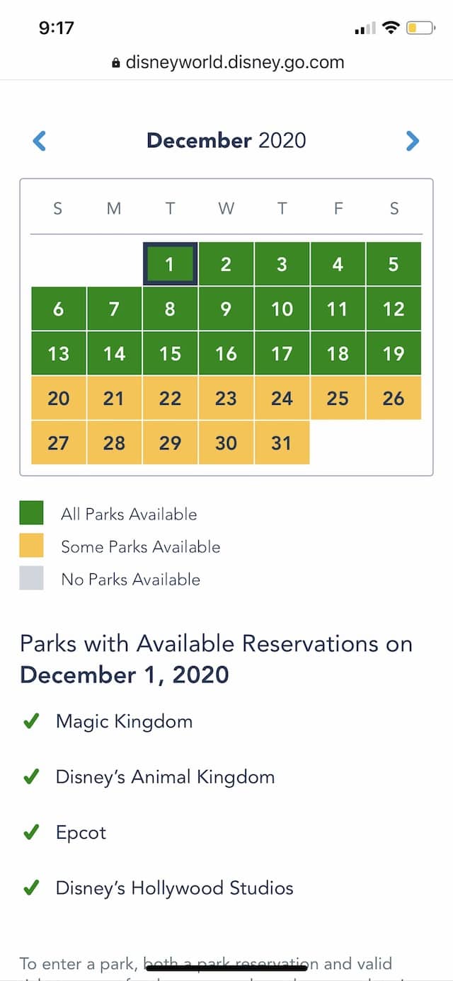 Need a Disney World Park Pass Reservation? Check out which NEW dates