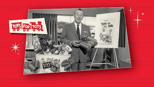 HUGE Donation from the Disney Company for Toys for Tots and Walt Disney's Magical Contribution