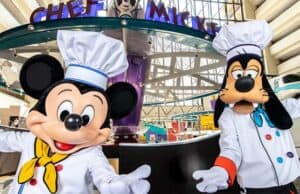 Check out the new character breakfast at Chef Mickey's