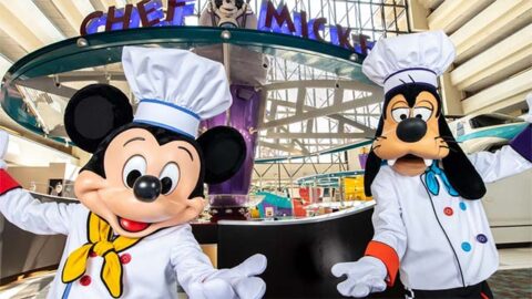 Check out the new character breakfast at Chef Mickey’s