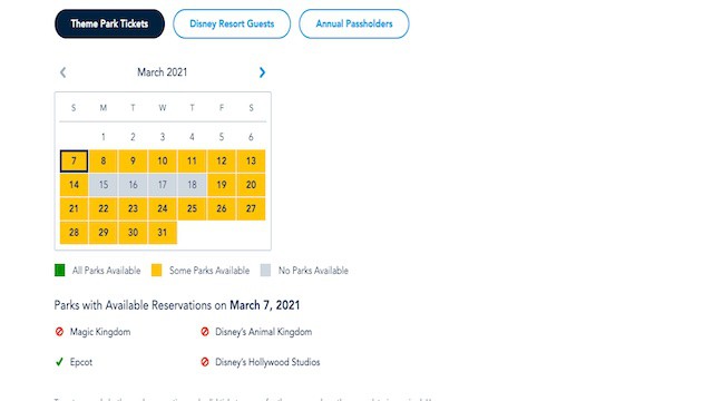 Disney World Parks booked to capacity for much of March ...