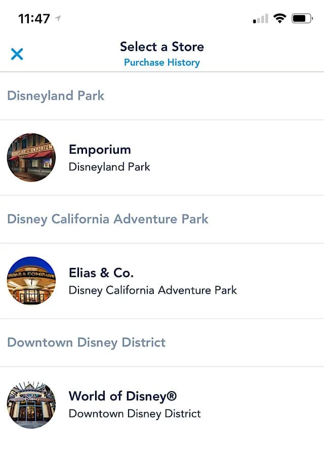 Disney Parks Mobile Checkout in just added in new Locations
