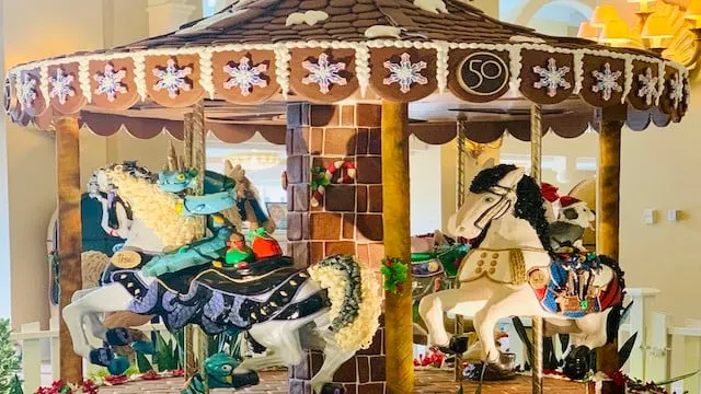 The gingerbread carousel has arrived at Disney's Beach Club!