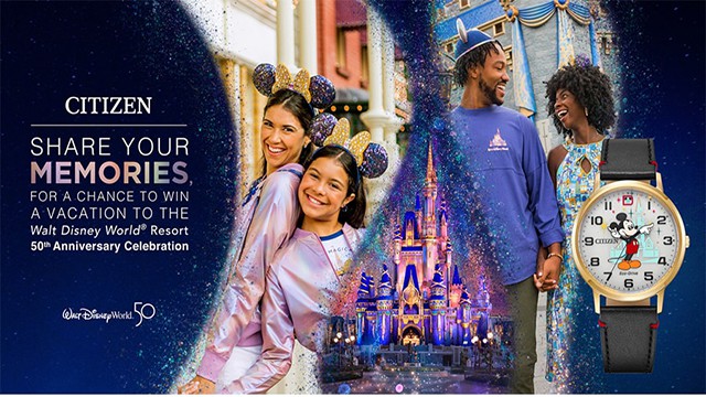 Citizen Celebrates Disney's 50th Anniversary and wants to send you to Walt Disney World