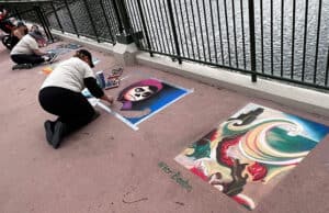 Check out the stunning and impressive chalk art at Festival of the Arts