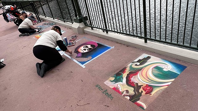 Check out the stunning and impressive chalk art at Festival of the Arts