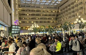 Canceled flights and fights cause chaos at the Orlando Airport