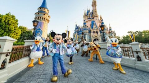 Chaos unfolds as a Child climbs aboard a Cavalcade at the Magic Kingdom