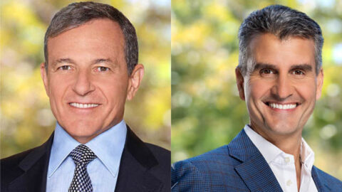 Iger and D’Amaro spend time together at a Disney park