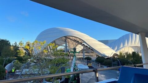 New entrance sign at TRON as Magic Kingdom prepares for previews