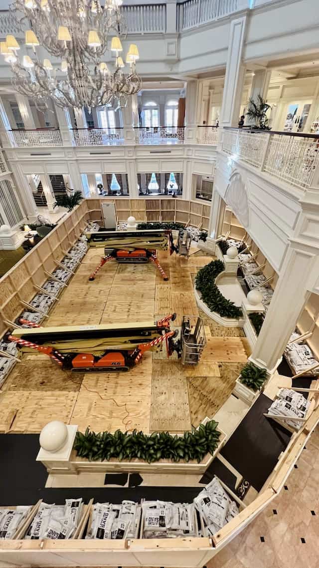 An update on the Grand Floridian lobby refurbishment