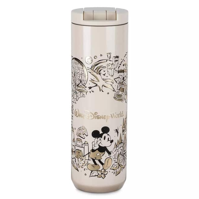 Disney Starbucks Magic Kingdom Icons Metal Tumbler Cup with Straw