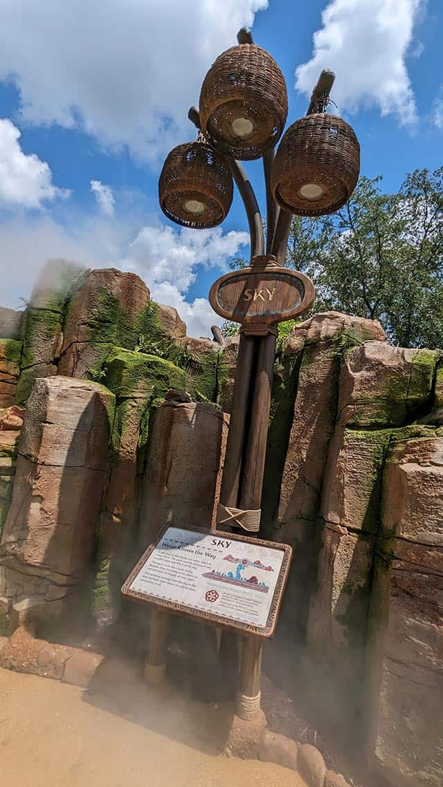 Epcot Journey of Water Sky Sign Vertical