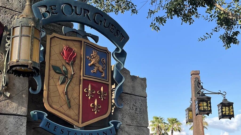 Magic Kingdom Be Our Guest Sign