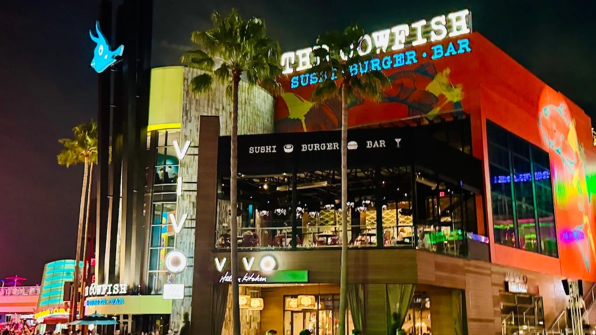 Cowfish exterior from a distance citywalk