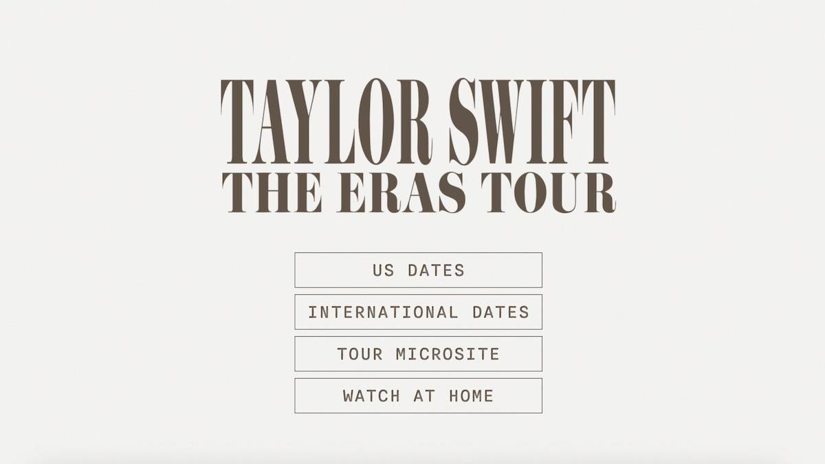 Taylor Swift The Eras Tour Dates