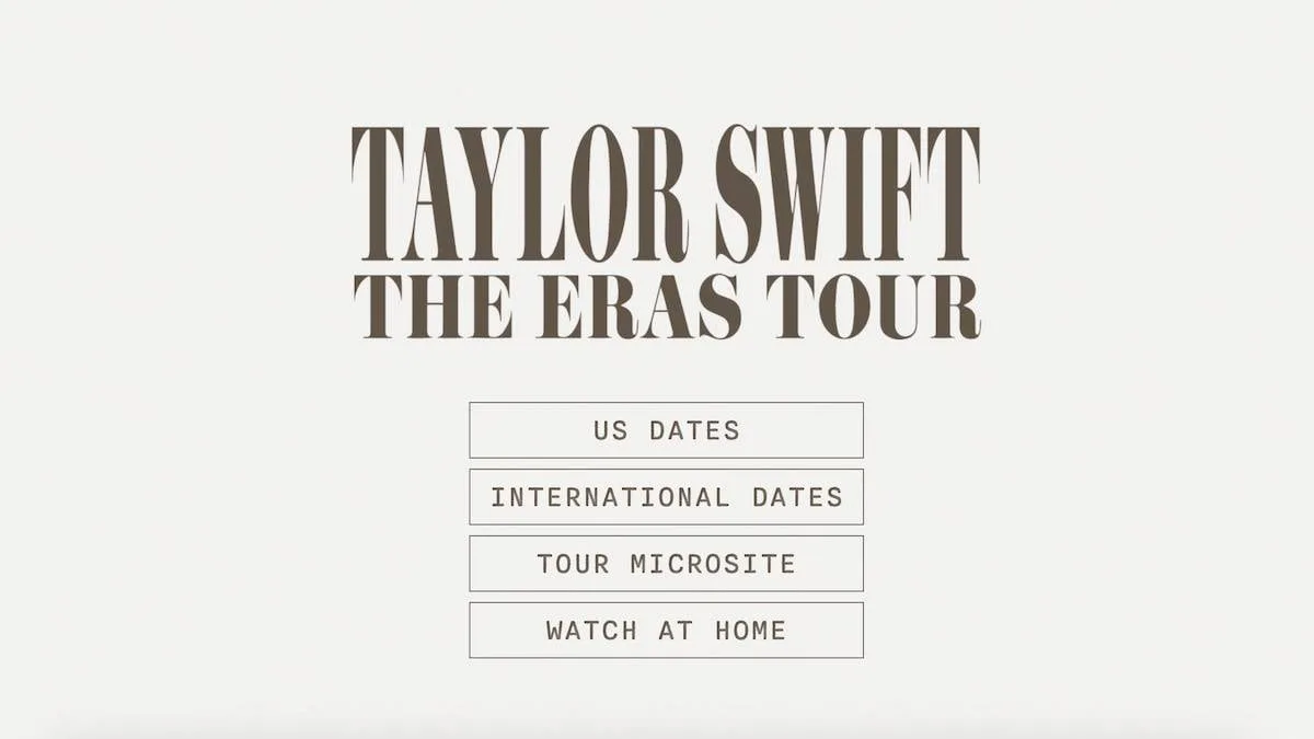 Taylor Swift The Eras Tour Dates