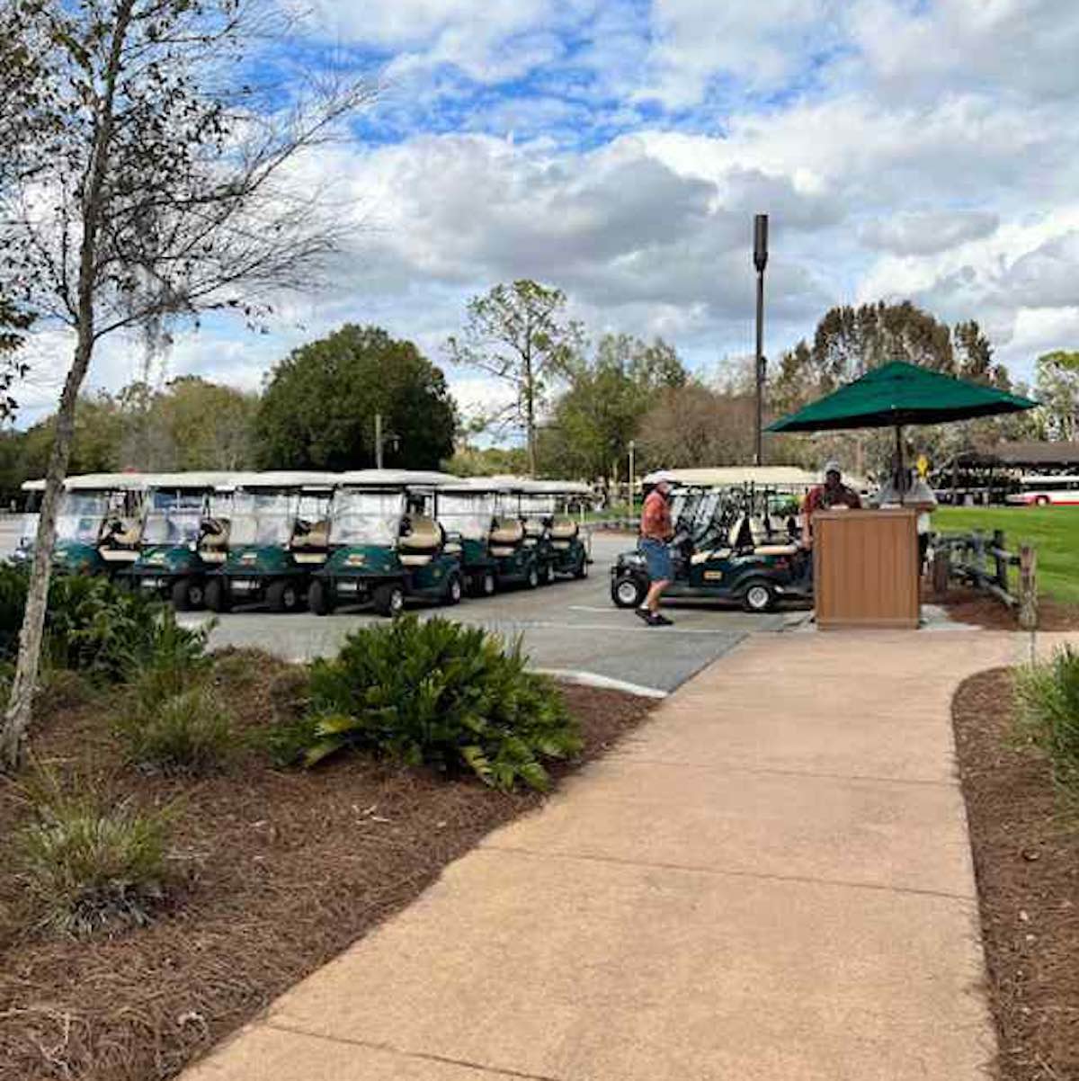 golf-cart-pick-up at Fort Wilderness