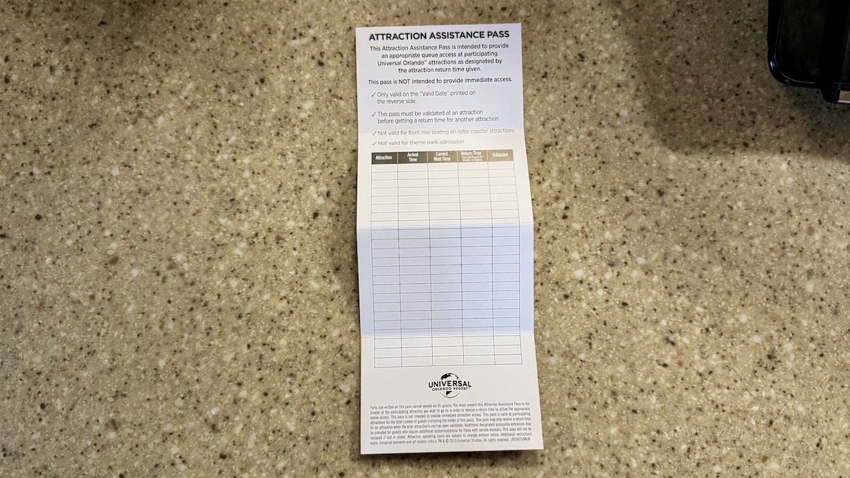 Universal Attractions Assistance Pass picture