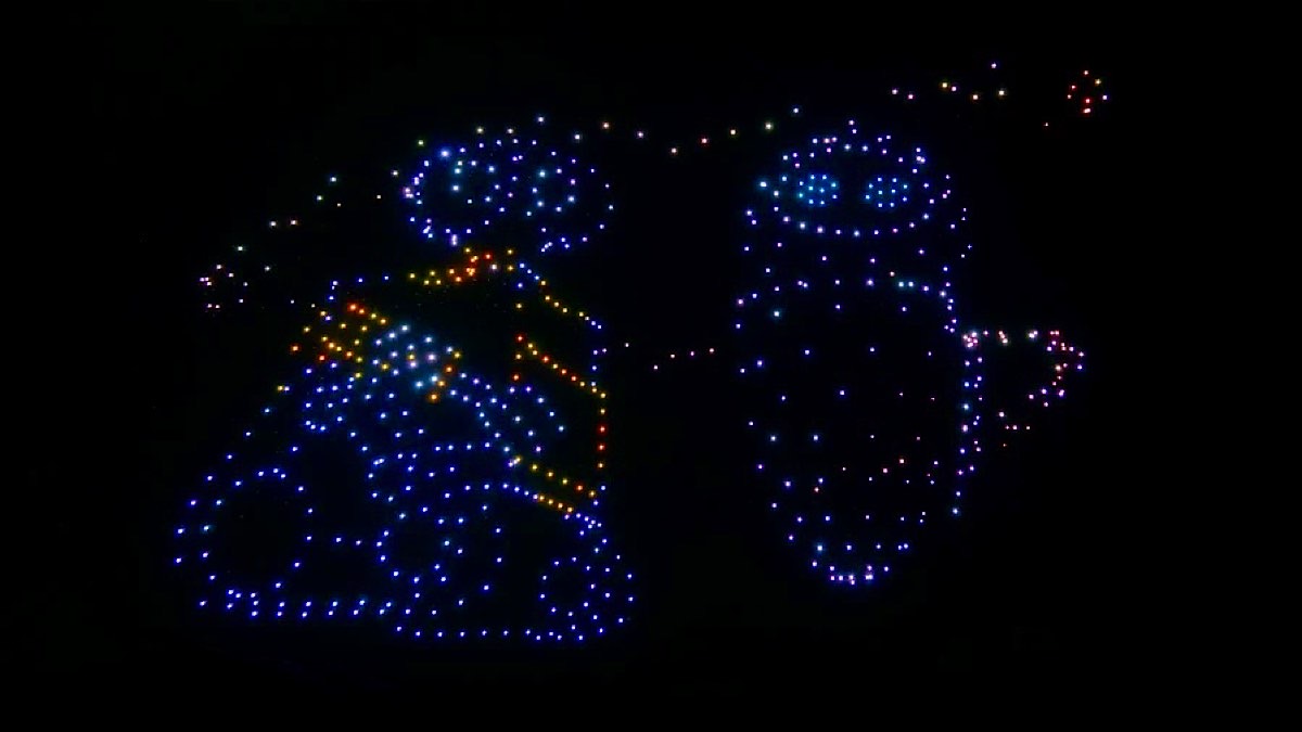 Disney Springs dreams that soar drone show Wally