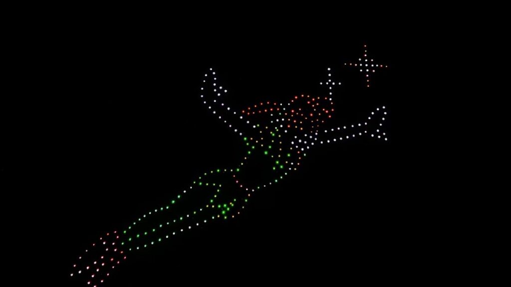 Disney Springs drone show Peter Pan to