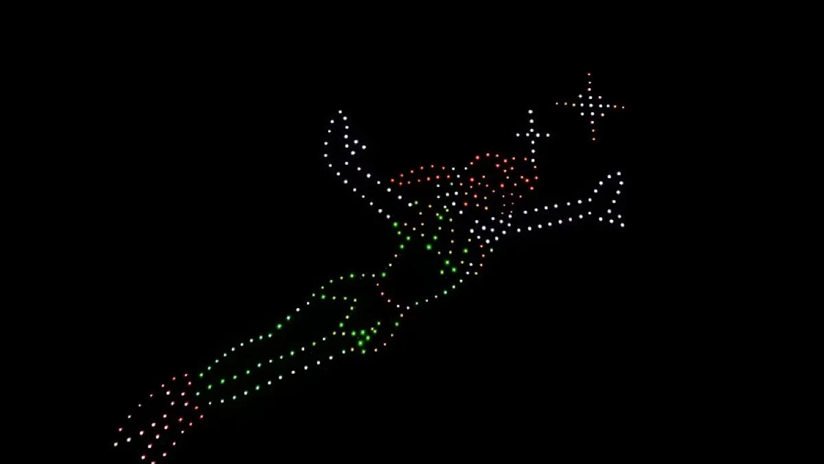 Disney Springs drone show Peter Pan to