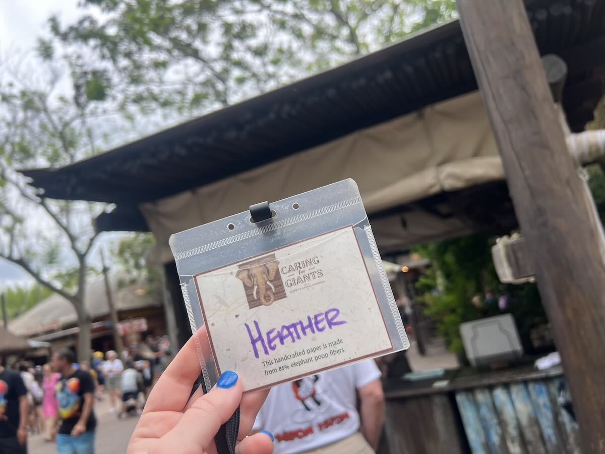 caring for giants name tag