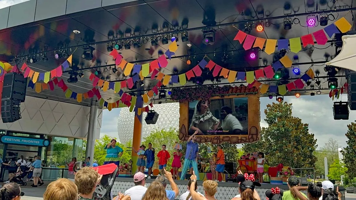EPCOT CommuniCore entertainment encanto show sing-a-long