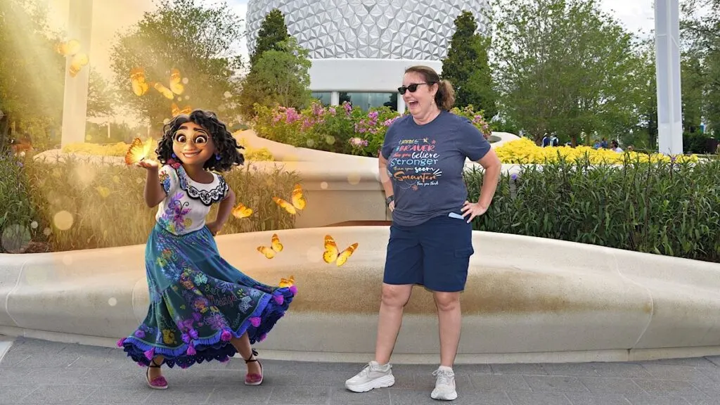 Epcot communicore plaza Mirabel Encanto magic shot