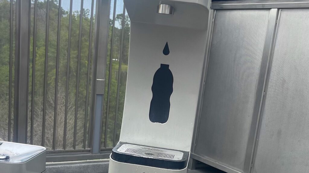 Water bottle refill station