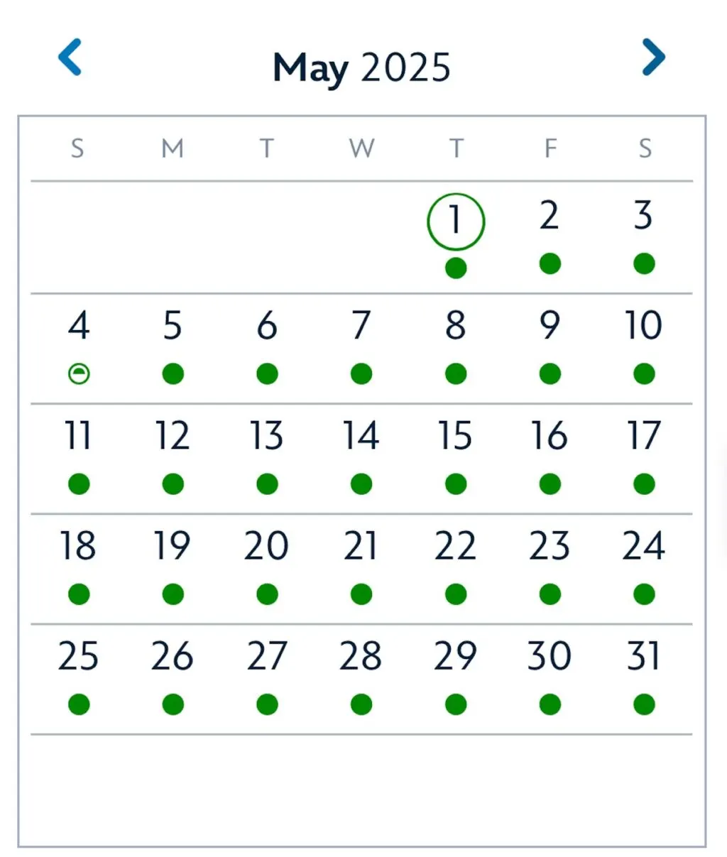 May 2025 good to go days