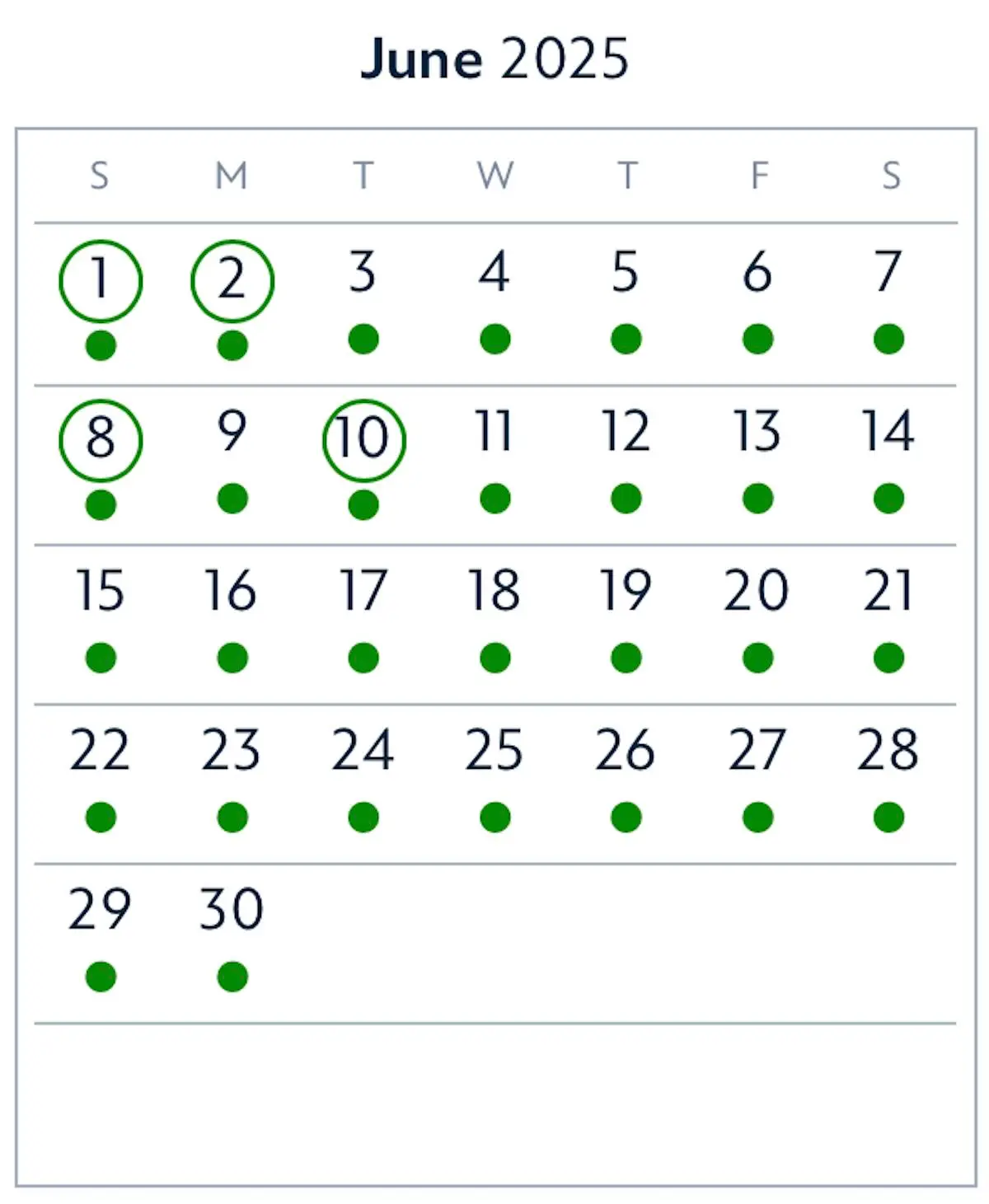 June Good to go days