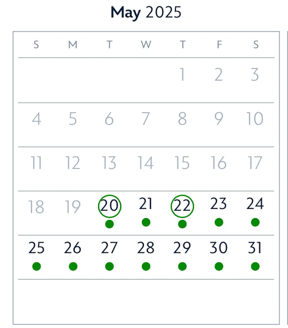 good to go late may 2025