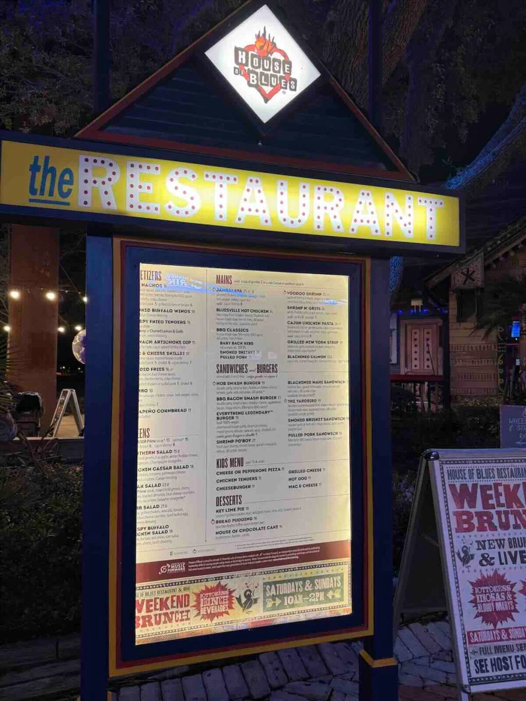 house of blues menu