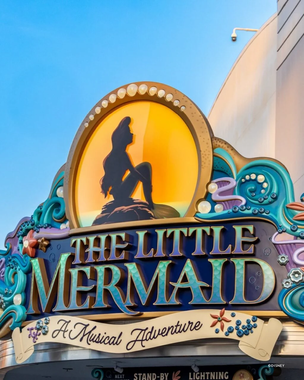 the little mermaid marquee close up
