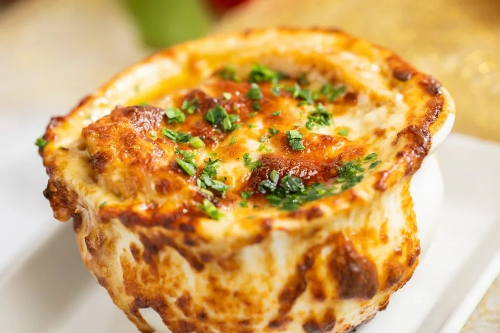 Be our guest French Onion Soup au Gratin