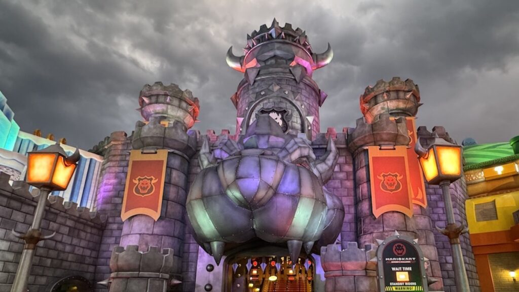 Picture of Mario Cart in a storm Epic Universe