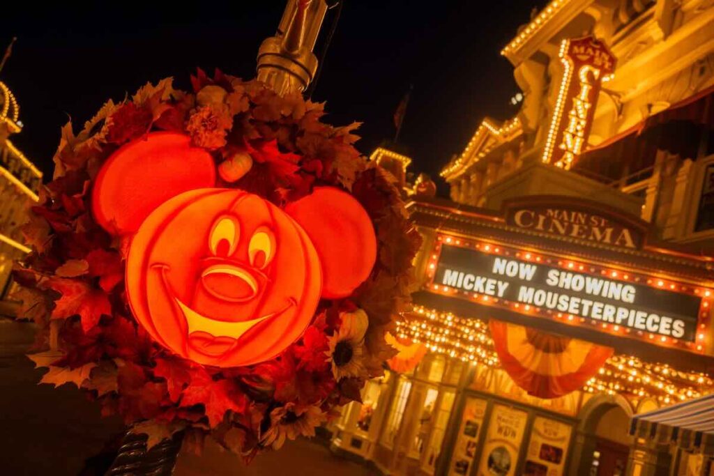 mickey cinema pumpkin main street