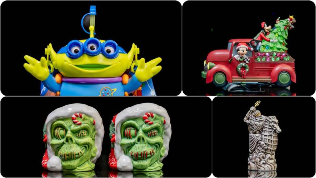 mickey popcorn bucket, mugs and sipper