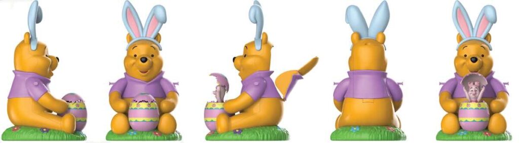 pooh spring easter bucket