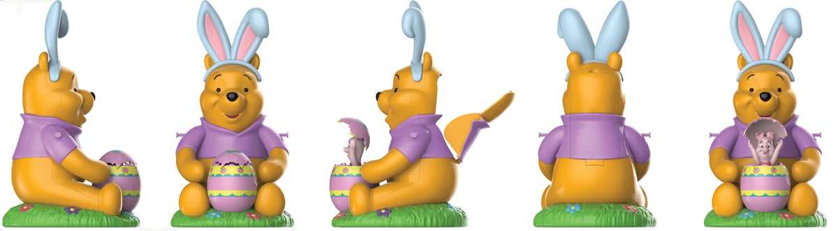 pooh spring easter bucket