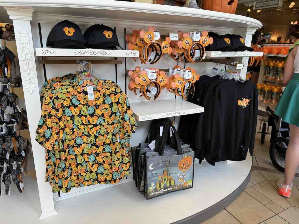 pumpkin spirit jersey, ears, button down and bag