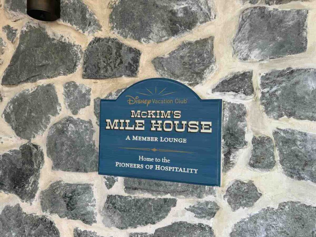 McKim's Mile House sign dvc lounge