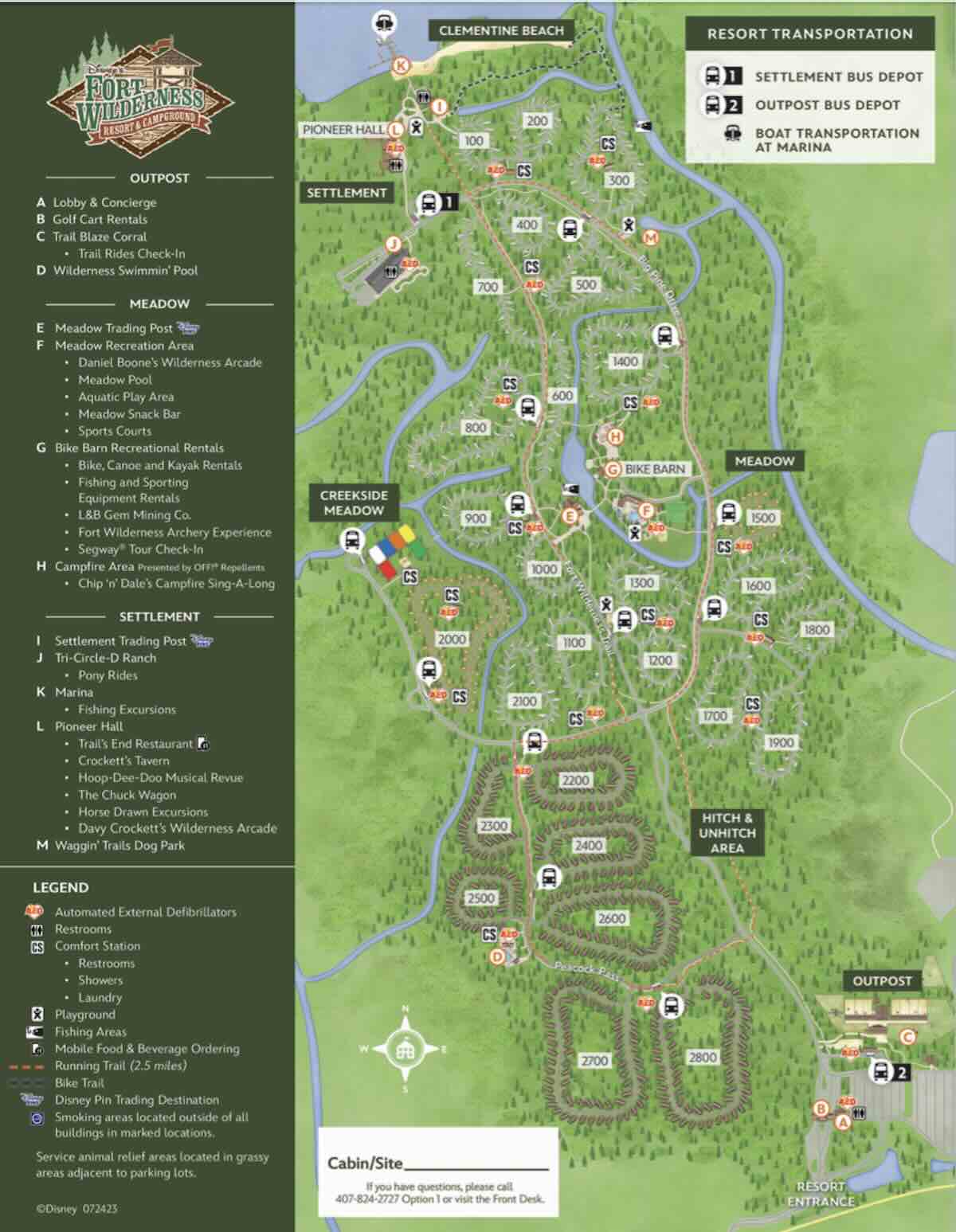 fort wilderness map