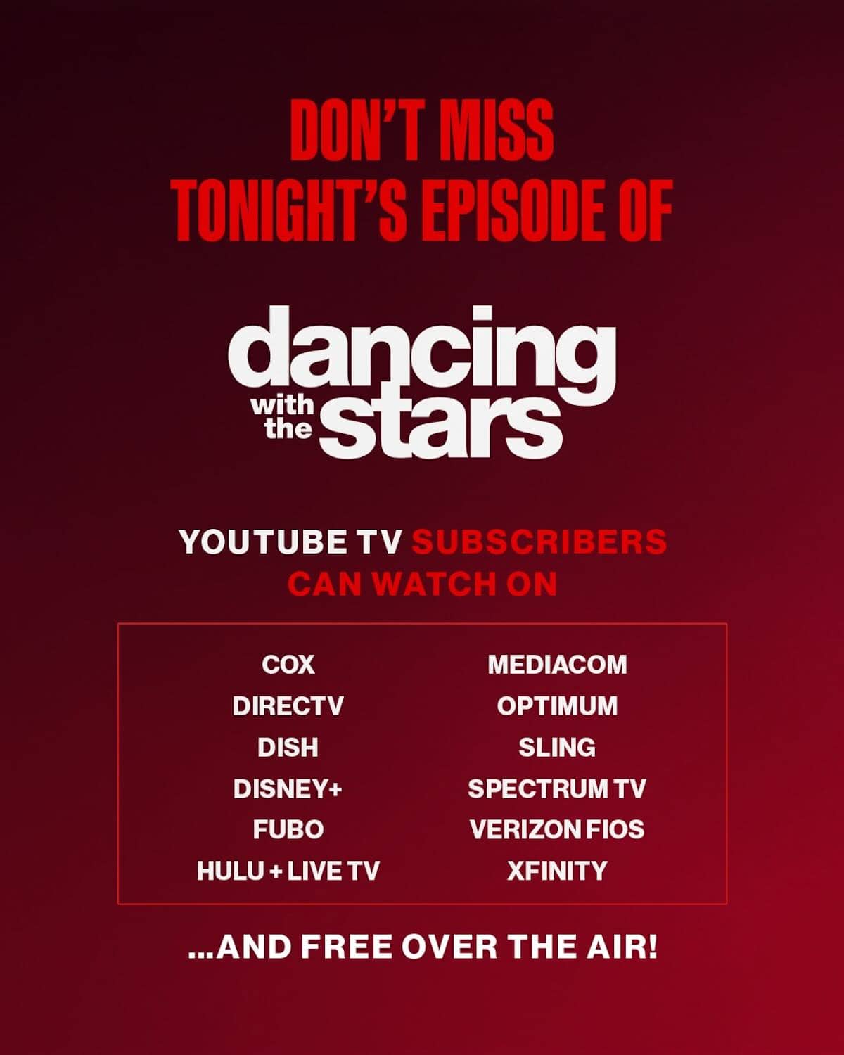 youtube tv how to watch dancing