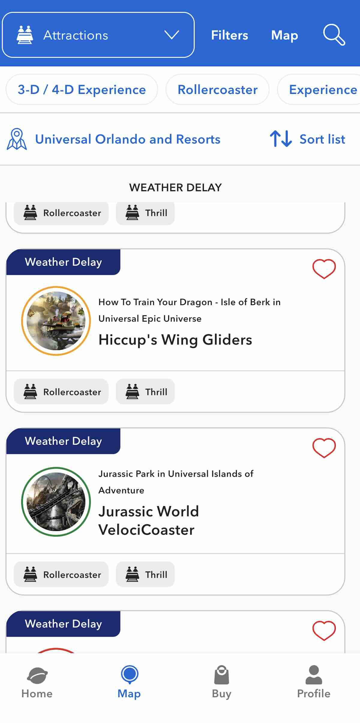 universal weather delay