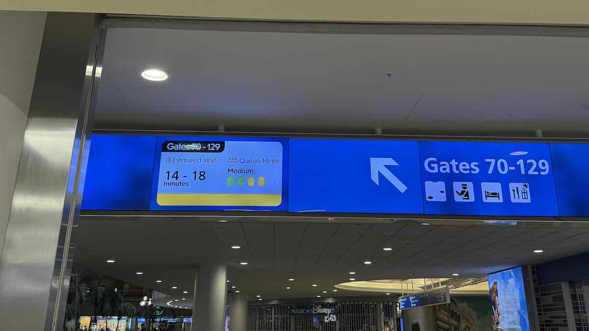 Orlando Airport queue Meter