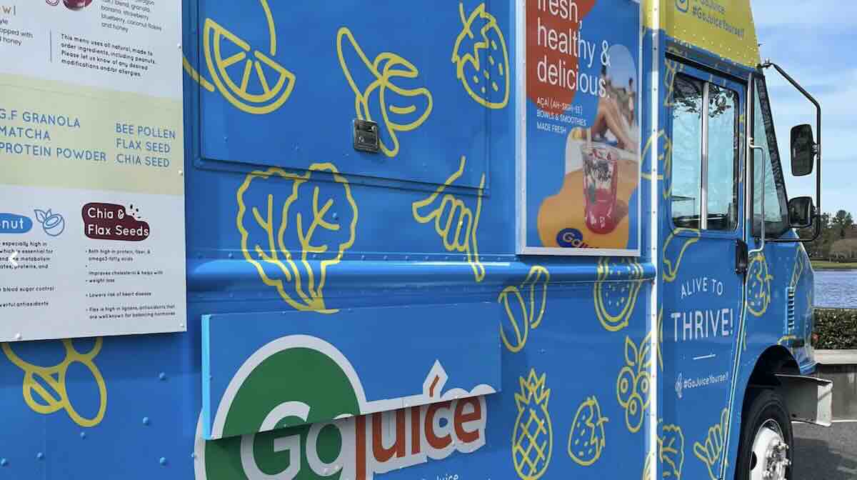 GoJuice food truck Disney Springs